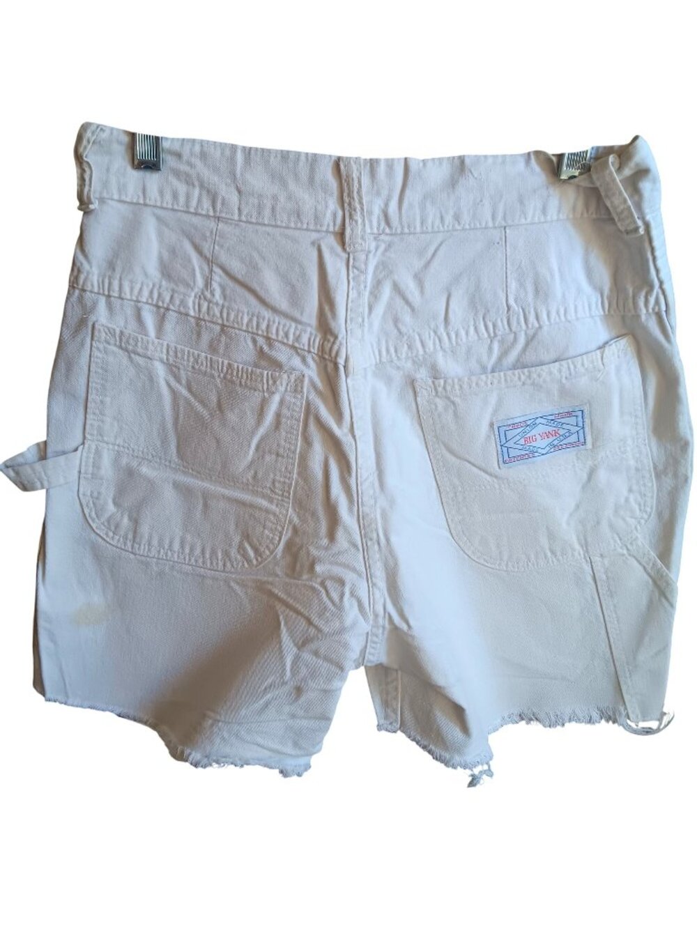 Vintage Carpenter Shorts 27" 27W Big Yank White Union Made Cut-Off 1970's Hippie